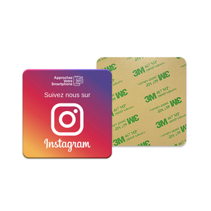 Plaque NFC PVC imperméable jaune carrée 13,56 MHz, plaques époxy Facebook Instagram, autocollant NFC - Product Image 6