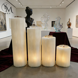 Soporte cilíndrico plegable tipo pilar romano para exhibición en mesas de postres, fiestas de cumpleaños, escaparates y decoración de centros comerciales - Product Image 1