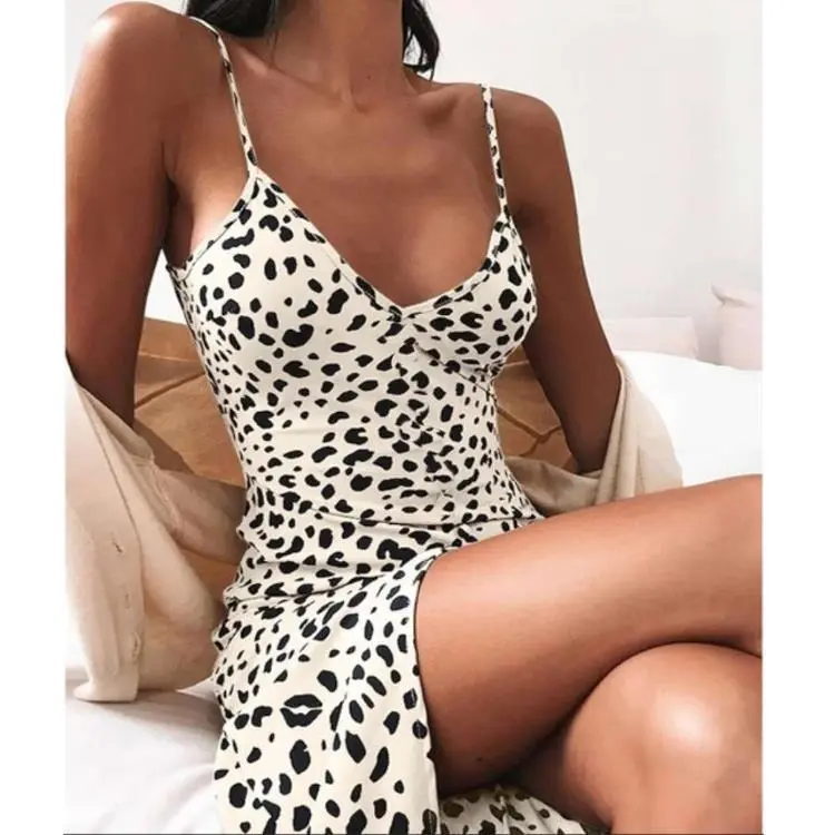 Vestido de praia de secagem rápida para férias e férias, vestido de verão com estampa de leopardo para mulheres e garotas