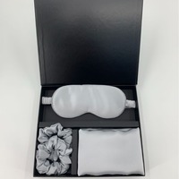 Kit de 3 taies d'oreiller en satin imprimées de qualité supérieure pour la maison et les voyages, avec masque de sommeil et 2 chouchous – Prix de gros