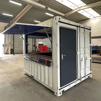10ft Mini Pop-up En Acier Pliant Conteneur Boutique/Kiosque pour Café/Bar pour Hôtels Restaurants et Cuisine