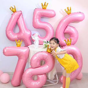 Globo de Número Corona de 40 Pulgadas, de Helio, Rosa, Negro, Azul, del 0 al 9, Gigante, <span class=keywords><strong>para</strong></span> Decoración de Fiestas de Cumpleaños Infantiles, Venta al Por Mayor - Product Image 4