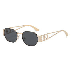 D Brand Oval Metal <b>Sunglasses</b> UV400 Full Rim Unisex Beach Driving Outings Cycling Stage Parties - Product Image 5