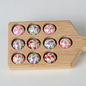 Perles en acrylique de 16 mm, motif floral léger et frais, couleurs mélangées, pour la confection de stylos et accessoires DIY - Product Image 4