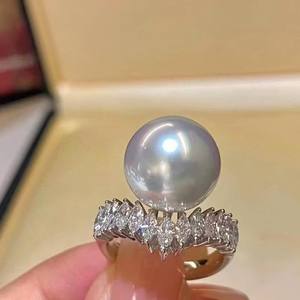 ขาตั้งแหวนเงินแท้ S925 รุ่น 10106DIY สำหรับใส่เครื่องประดับแฟชั่นสำหรับผู้หญิง รองรับลูกปัดขนาด 8-10 มม. อุปกรณ์ทำเครื่องประดับมุก DIY - Product Image 3