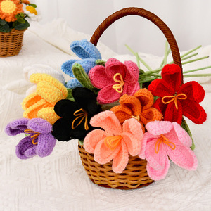 Bouquet di Fiori Colorati Fatti a Mano all'Uncinetto, Regalo Personalizzato <span class=keywords><strong>per</strong></span> <span class=keywords><strong>Lei</strong></span> - Product Image 6