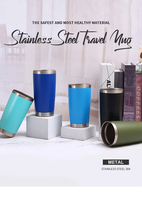 20oz blanc coloré Camping en acier inoxydable vide vin boisson thé tasses à café isolé voyage tasse à café Sublimation avec couvercle