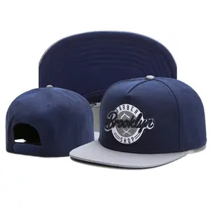 Topi Snapback pinggiran datar Logo bordir 3D kustom kualitas tinggi topi Snapback olahraga uniseks 5 Panel Hip Hop topi untuk pria