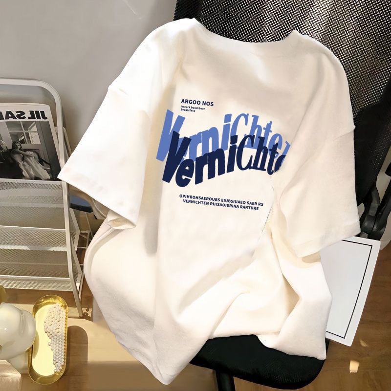 Manica corta bianco verni blu