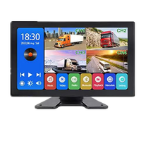 Moniteur tactile quad-split 10,1 pouces avec caméras 1080P, musique Bluetooth, lecture vidéo USB, enregistrement DVR HD pour camping-car, camion, remorque, fourgonnette