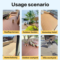 Revêtement de terrasse extérieur en WPC, imperméable et ignifuge, moderne, pour jardin, avec gaufrage profond et installation par emboîtement – Vente en gros fabricant