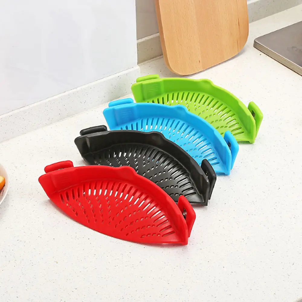 Küche silikon anti-leck nudeln Obst und gemüse Filter wasser entwässerung Dicht schallwand Topf seite abtropffläche