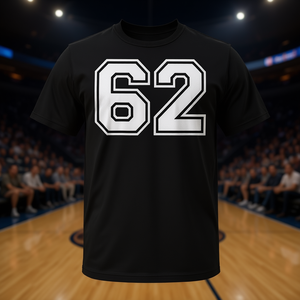 Camiseta con número frontal de la suerte del jugador ganador del juego para fanáticos de los deportes 62 - Product Image 1