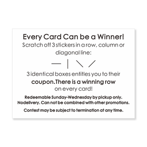 Miễn phí thiết kế Scratch 3 để giành chiến thắng Lucky Draw in kỹ thuật số lõi Đen giấy tùy chỉnh thẻ cào - Product Image 4