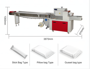 Hight Tốc độ hoàn toàn tự động đa chức năng gối loại túi máy đóng gói dòng chảy gói nhựa giấy bọc máy bao bì - Product Image 3