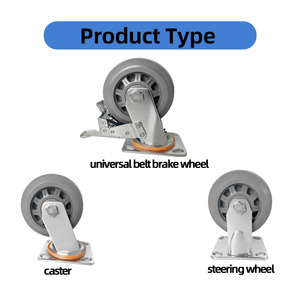 300kg Carga De Borracha Recipiente Roda Cinto Tipo Rotativo Para Móveis Movendo Roda Pneumática - Product Image 4