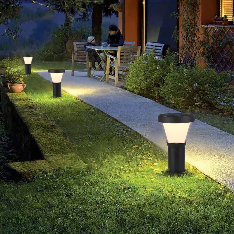 Bola Rumput Kolom Cahaya untuk Bar Tuya Luar Ruangan Gandum Natal 5 Lampu Led Logam Rumput Modern Lampu Spike Taman Plastik