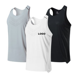 Camiseta Deportiva Personalizada SIN COSTURAS, Ultraligera, Soldada con Corte Láser, Transpirable, de Secado Rápido, para Maratón, Sin Mangas - Product Image 1