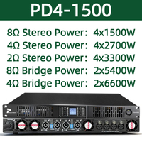 Paulkitson PD41500 Amplificateurs 2 Ohms 4X1500W Amplificateur de puissance Audio professionnel de classe D Amplificateurs 4 canaux Équipement sonore
