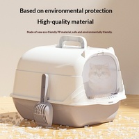 Bac à litière carré automatique entièrement fermé et écologique pour chat, espace intérieur de 100 L, accessoires et fournitures premium pour animaux de compagnie, 1,25 kg