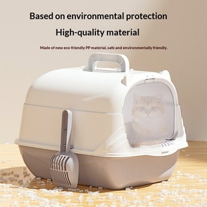 Bac à litière carré automatique entièrement fermé et écologique pour chat, espace intérieur de 100 L, accessoires et fournitures premium pour animaux de compagnie, 1,25 kg - Product Image 3