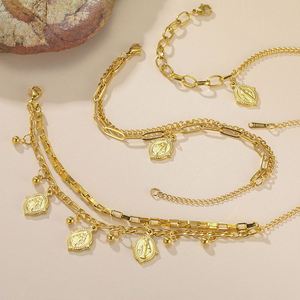 Bracelet Myshape Médaille Miraculeuse Notre-Dame, Charmes Vierge Marie, Amulette Chrétienne Catholique, Bijoux en Acier Inoxydable - Product Image 1