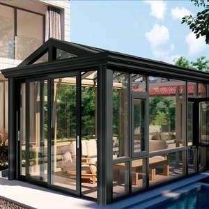 Hiện đại nhôm bồn tắm nước nóng Spa sunroom với Retractable bao vây và Tempered Glass Dome cho hồ bơi Sunhouse trong căn hộ - Product Image 6