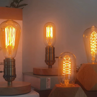 Jpungsun Vintage Edison Ampoule à LED E26 E27 G45 ST64 Ampoule à filament à incandescence pour la maison Lustres suspendus