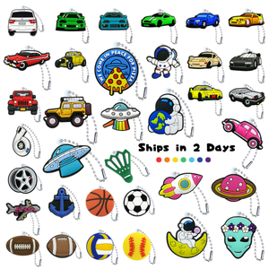 Chương trình khuyến mãi bán buôn tùy chỉnh Keychain Vòng trang trí nội thất cao su Keychain xe không gian bóng thể thao cậu bé phụ kiện Keychain vòng số lượng lớn - Product Image 1