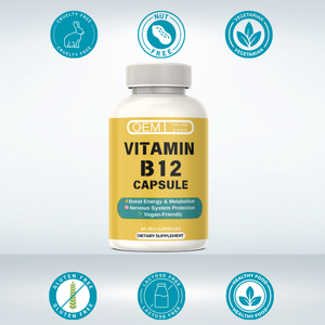 OEM vitamina <span class=keywords><strong>B12</strong></span> 1000mcg capsule di metilcobalamina per il potenziamento energetico, il supporto del metabolismo e la salute del sistema nervoso - Product Image 4