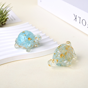 Cristales de Resina al por Mayor con Forma de Tortuga, Grava de Cristal Pulido, Tallado de Tortuga en Resina para Decoración - Product Image 4
