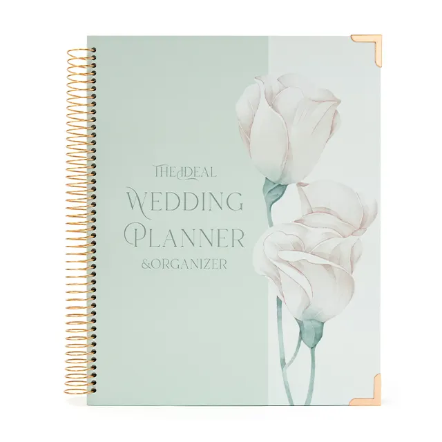 En gros Wedding Planner Organisateur Spiral Diary Hardcover Livre d'or Livre de vœux Votre journée parfaite pour la mariée avec des autocollants