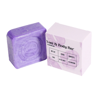 Emballage de luxe personnalisé avec logo pour savon, papier couché 300 g/m², finition brillante, recyclable, avec rabat, imprimé sur mesure, fleurs de savon