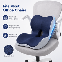 Coussin de siège lombaire en maille respirante, mousse à mémoire de forme haute densité, antistatique, housse amovible pour employés de bureau, conducteurs, fauteuils roulants