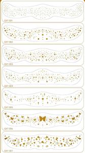 Impermeabile lunga durata lamina d'oro clavicola tatuaggio temporaneo metallizzato Body Art del tatuaggio adesivo del tatuaggio - Product Image 6