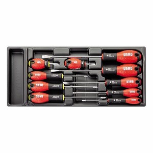 Juego de destornilladores Usag de 10 piezas, estuche de herramientas de acero al cromo vanadio, herramientas manuales para reparaciones de precisión - Product Image 1