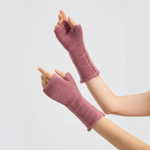 Women's Knitted <b>Gloves</b> Wool Cashmere Thermal Winter Warmth Opera Length Casual Plain Style Breathable Anti-Wrinkle <b>Touchscreen</b> - Product Image 3