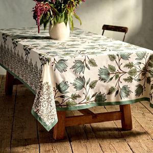 Mantel Floral de Algodón y Poliéster, Cubierta de Mesa Estampada, Lavable, Reutilizable, Decorativa, para Hogar, Bodas, Fiestas, Cenas al Aire Libre - Product Image 1
