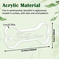 Plaque commémorative personnalisée en acrylique en forme d'os pour animaux de compagnie – Cadeau de condoléances pour la perte d'un chien, décoration souvenir