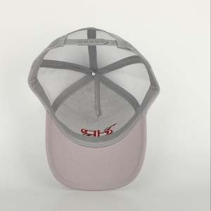 Haute qualité coton personnalisé 5 panneaux casquettes de camionneur sportif extérieur maille chapeau dessiné à la main océan arcs motif mode-avant broderie - Product Image 6