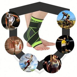 Sports Adjustable <b>Ankle</b> <b>Support</b> Compression <b>Brace</b> Protector Nylon Running Soccer Basketball Gym Stabilizer Bandage Strap - Product Image 6