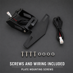 <span class=keywords><strong>Portatarga</strong></span> <span class=keywords><strong>Pieghevole</strong></span> in Metallo a Coda Corta con Indicatore di Direzione per Kawasaki Ninja 400 Nero - Product Image 6