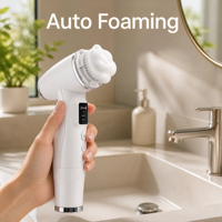 Brosse nettoyante visage portable rechargeable, moussante automatique, étanche, exfoliante pour peaux sensibles et pores profonds