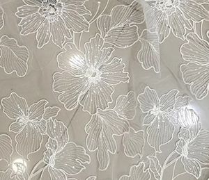 Tela de encaje bordado blanco red tul tela de malla suave de alta calidad para vestido de novia - Product Image 4