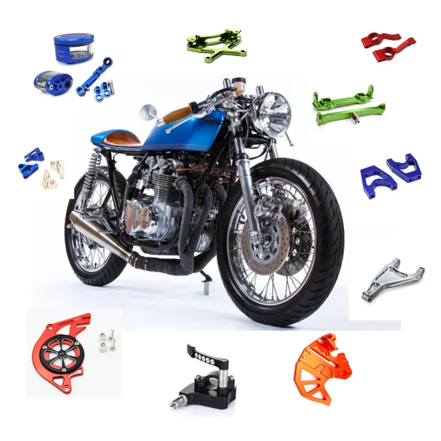 Aangepaste Cnc-Bewerkingsservice Cnc-Freesonderdelen Motorfiets Metalen Onderdelen Aluminium Cnc-Freesonderdelen