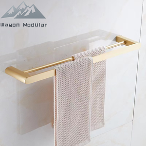 Sèche-serviettes électrique moderne Wayon en acier inoxydable doré, design en zigzag pour maison préfabriquée, modèle WM TR905 - Product Image 2