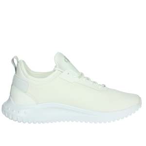 Calvin Klein Jeans Uomo Sneakers YM0YM01203 Scarpe sportive alla moda in tela bianca traspirante con lacci - Product Image 4