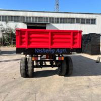 Remorque agricole hydraulique basculante pour tracteur agricole, 8 roues, 10 tonnes, en promotion