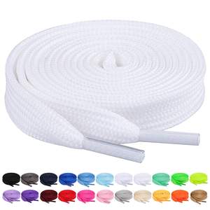 Lacets plats en polyester imprimés sur mesure, lacets de chaussures de sport colorés double face pour baskets, vente en gros - Product Image 4