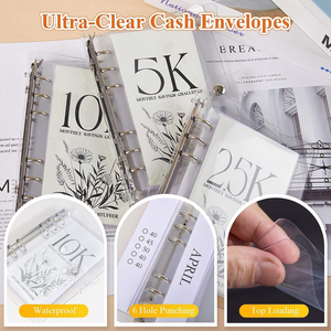 Carpeta A3 de 12 meses para desafíos de ahorro de dinero, libro de ahorro con concepto de sobres, cuaderno de trabajo para desafíos de ahorro. - Product Image 4